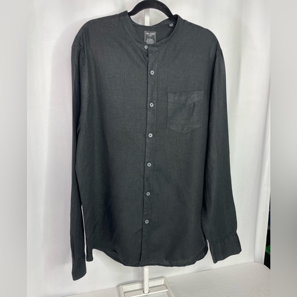 Todd Snyder Baird McNutt Irish Linen Shirt Men’s XXL Black Button Up Long Sleeve - Picture 2 of 15